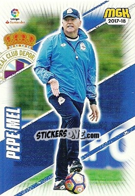 Sticker Pepe Mel - Liga 2017-2018. Megacracks n. 185 - Panini
