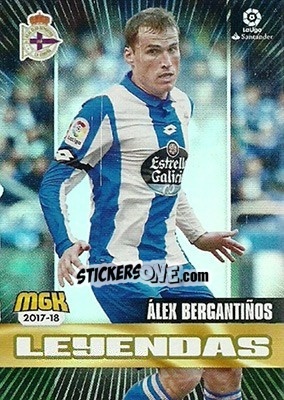 Figurina Álex Bergantiños - Liga 2017-2018. Megacracks n. 186 - Panini