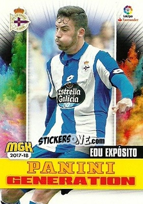 Sticker Edu Expósito - Liga 2017-2018. Megacracks - Panini