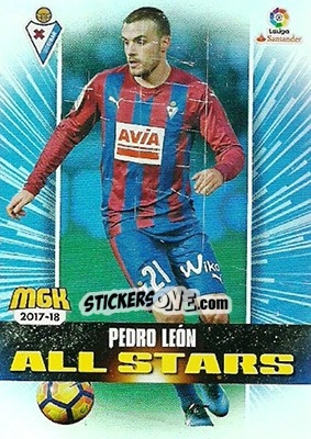 Cromo Pedro León - Liga 2017-2018. Megacracks - Panini