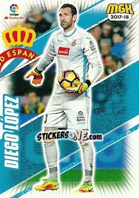 Sticker Diego López - Liga 2017-2018. Megacracks - Panini