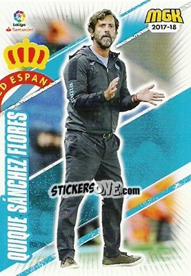 Sticker Quique Sánchez Flores - Liga 2017-2018. Megacracks - Panini