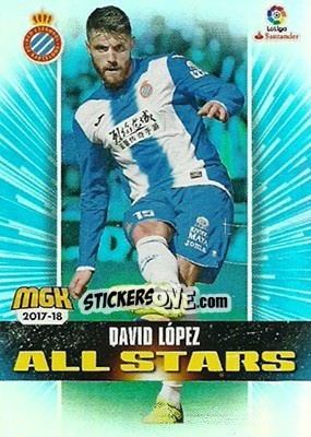 Figurina David López - Liga 2017-2018. Megacracks - Panini