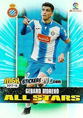 Sticker Gerard Moreno - Liga 2017-2018. Megacracks n. 242 - Panini