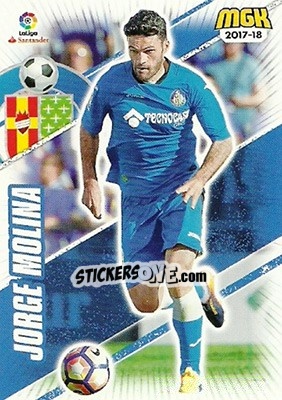 Cromo Jorge Molina - Liga 2017-2018. Megacracks - Panini