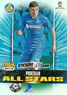 Sticker Portillo - Liga 2017-2018. Megacracks - Panini