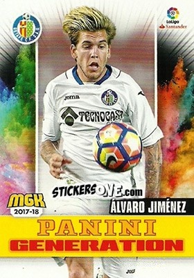 Sticker Álvaro Jiménez - Liga 2017-2018. Megacracks - Panini
