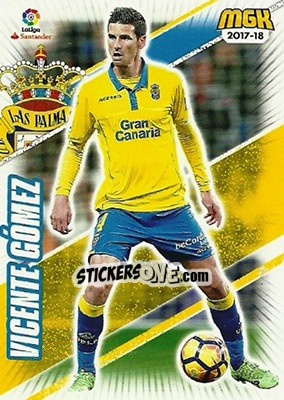 Cromo Vicente Gómez - Liga 2017-2018. Megacracks n. 308 - Panini
