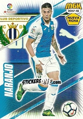 Sticker Naranjo - Liga 2017-2018. Megacracks - Panini