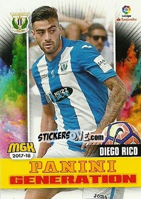 Sticker Diego Rico - Liga 2017-2018. Megacracks - Panini