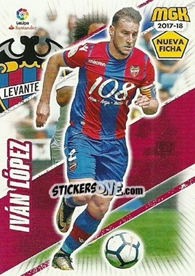 Sticker Iván López - Liga 2017-2018. Megacracks - Panini