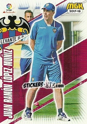 Sticker Juan Ramón López Muñiz - Liga 2017-2018. Megacracks n. 374 - Panini