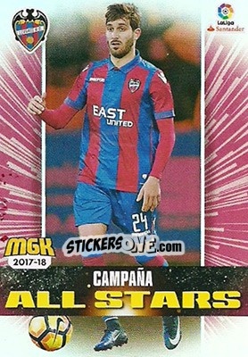 Sticker Campaña - Liga 2017-2018. Megacracks n. 376 - Panini