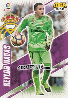 Sticker Keylor Navas - Liga 2017-2018. Megacracks n. 380 - Panini