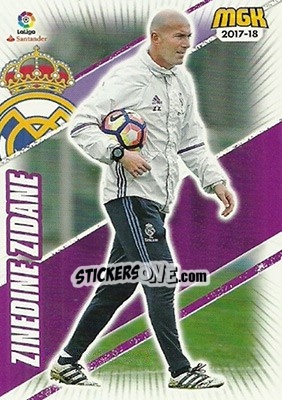 Sticker Zinedine Zidane - Liga 2017-2018. Megacracks n. 401 - Panini