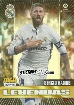 Sticker Sergio Ramos - Liga 2017-2018. Megacracks - Panini
