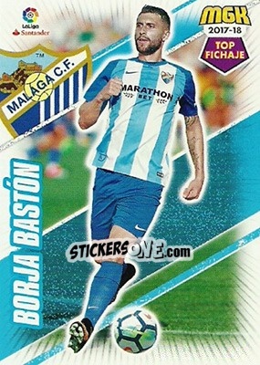 Sticker Borja Bastón - Liga 2017-2018. Megacracks n. 424 - Panini