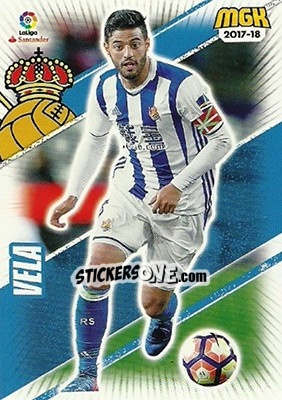 Sticker Carlos Vela - Liga 2017-2018. Megacracks n. 447 - Panini