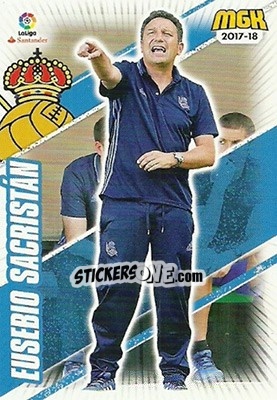 Sticker Eusebio Sacristan - Liga 2017-2018. Megacracks - Panini