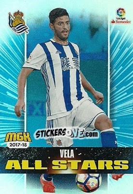 Sticker Carlos Vela - Liga 2017-2018. Megacracks n. 458 - Panini