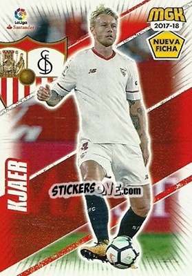 Sticker Kjaer - Liga 2017-2018. Megacracks - Panini