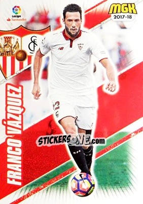 Sticker Franco Vázquez - Liga 2017-2018. Megacracks n. 473 - Panini