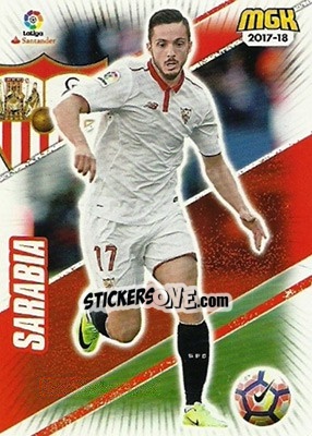 Sticker Sarabia - Liga 2017-2018. Megacracks n. 474 - Panini