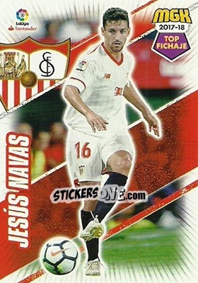 Sticker Jesús Navas - Liga 2017-2018. Megacracks - Panini