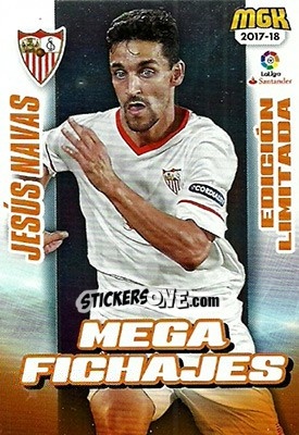 Sticker Jesús Navas - Liga 2017-2018. Megacracks - Panini