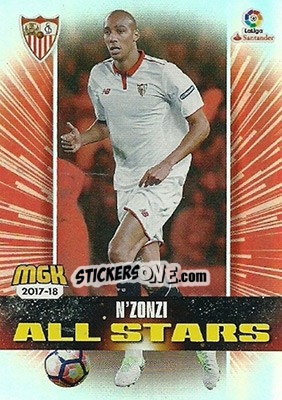 Sticker N'Zonzi - Liga 2017-2018. Megacracks n. 485 - Panini