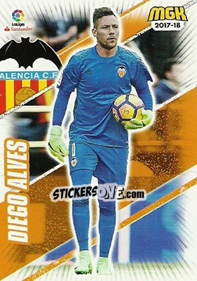 Sticker Diego Alves - Liga 2017-2018. Megacracks - Panini