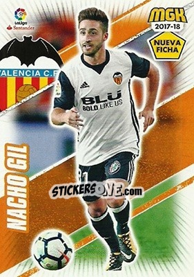 Sticker Nacho Gil - Liga 2017-2018. Megacracks - Panini