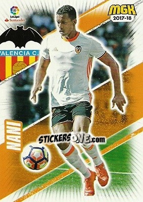 Sticker Nani - Liga 2017-2018. Megacracks - Panini