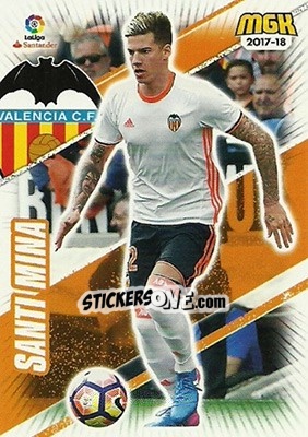 Sticker Santi Mina - Liga 2017-2018. Megacracks n. 503 - Panini