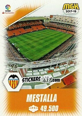 Sticker Mestalla - Liga 2017-2018. Megacracks n. 508 - Panini