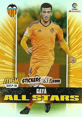 Sticker Gayá - Liga 2017-2018. Megacracks - Panini