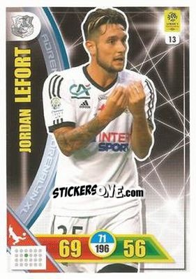 Sticker Jordan Lefort - FOOT 2017-2018. Adrenalyn XL n. 13 - Panini