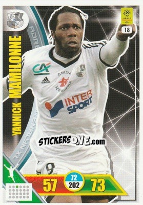 Sticker Yannick Mamilonne - FOOT 2017-2018. Adrenalyn XL n. 18 - Panini