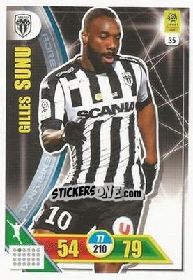 Cromo Gilles Sunu - FOOT 2017-2018. Adrenalyn XL - Panini