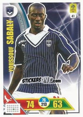 Cromo Youssouf Sabaly - FOOT 2017-2018. Adrenalyn XL - Panini