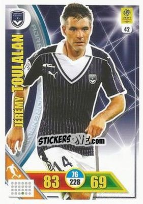 Sticker Jérémy Toulalan - FOOT 2017-2018. Adrenalyn XL n. 42 - Panini