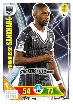 Sticker Younousse Sankharé - FOOT 2017-2018. Adrenalyn XL n. 44 - Panini