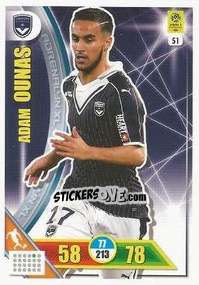 Sticker Adam Ounas - FOOT 2017-2018. Adrenalyn XL n. 51 - Panini