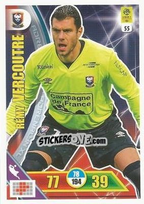 Sticker Rémy Vercoutre - FOOT 2017-2018. Adrenalyn XL n. 55 - Panini