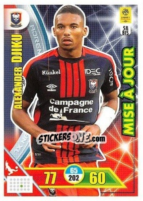 Sticker Alexander Djiku - FOOT 2017-2018. Adrenalyn XL n. 58bis - Panini