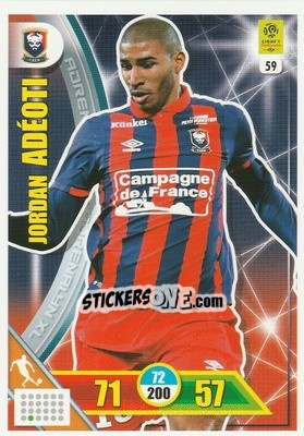 Sticker Jordan Adéoti - FOOT 2017-2018. Adrenalyn XL n. 59 - Panini