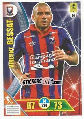 Sticker Vincent Bessat - FOOT 2017-2018. Adrenalyn XL n. 60 - Panini
