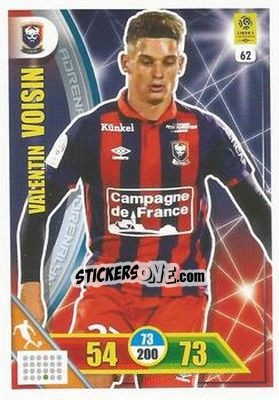 Figurina Valentin Voisin - FOOT 2017-2018. Adrenalyn XL n. 62 - Panini