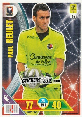 Sticker Paul Reulet - FOOT 2017-2018. Adrenalyn XL n. 66 - Panini