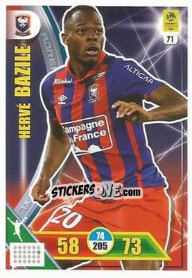 Cromo Hervé Bazile - FOOT 2017-2018. Adrenalyn XL n. 71 - Panini